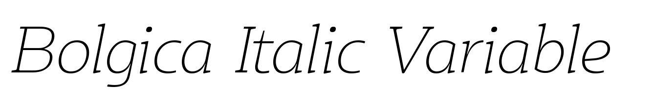Bolgica Italic Variable